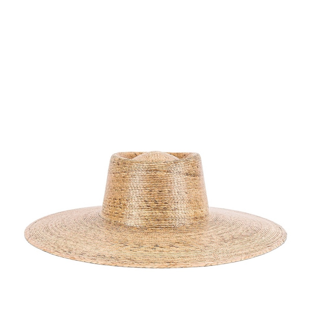 Lack of color wide boater hat. Slightly worn. Size S/M
